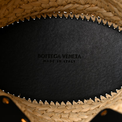 Bottega Veneta Raffia Calfskin Small Arco Basket Black 7 of 10