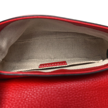 Gucci Pebbled Calfskin Small Soho Flap Crossbody Red 5 of 11