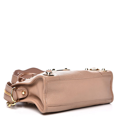 Balenciaga Chevre Gold Metallic Edge Hardware Mini City Rose Des Sables 3 of 12