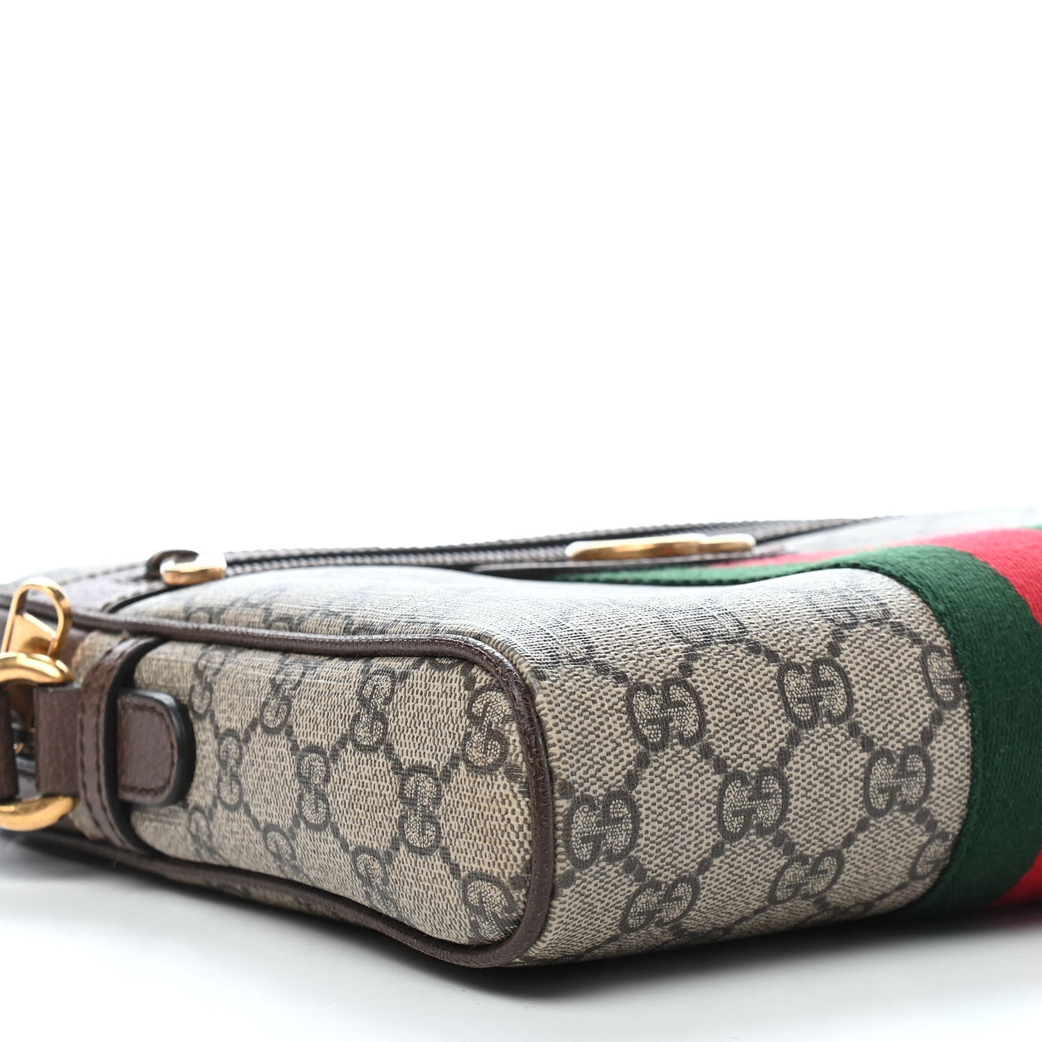 Gucci GG Supreme Monogram Web Small Ophidia Messenger Bag Brown 8 of 9