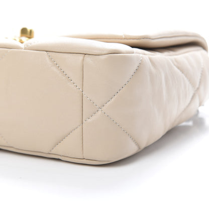 Chanel Goatskin Quilted Medium 19 Flap Beige 10 of 11