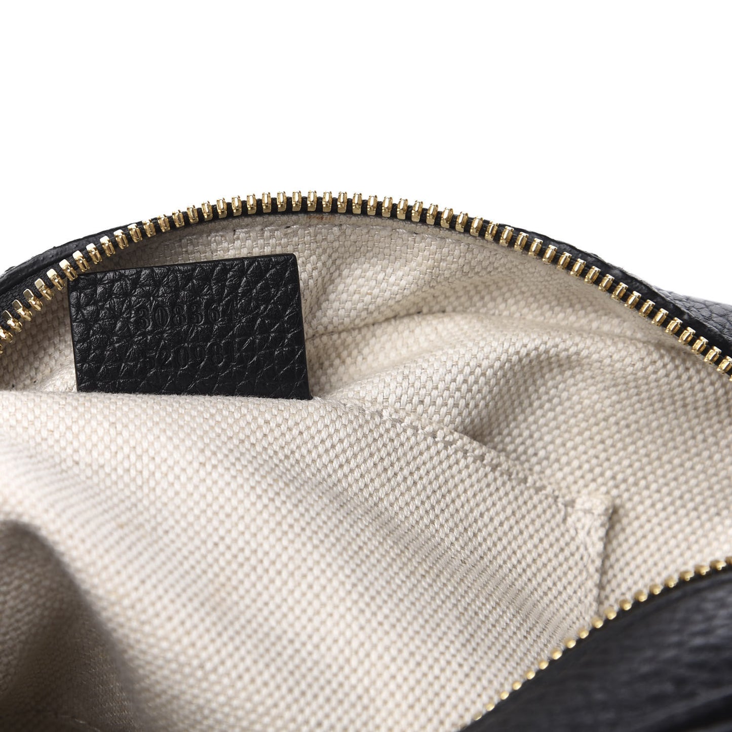 Pebbled Calfskin Small Soho Disco Bag Black