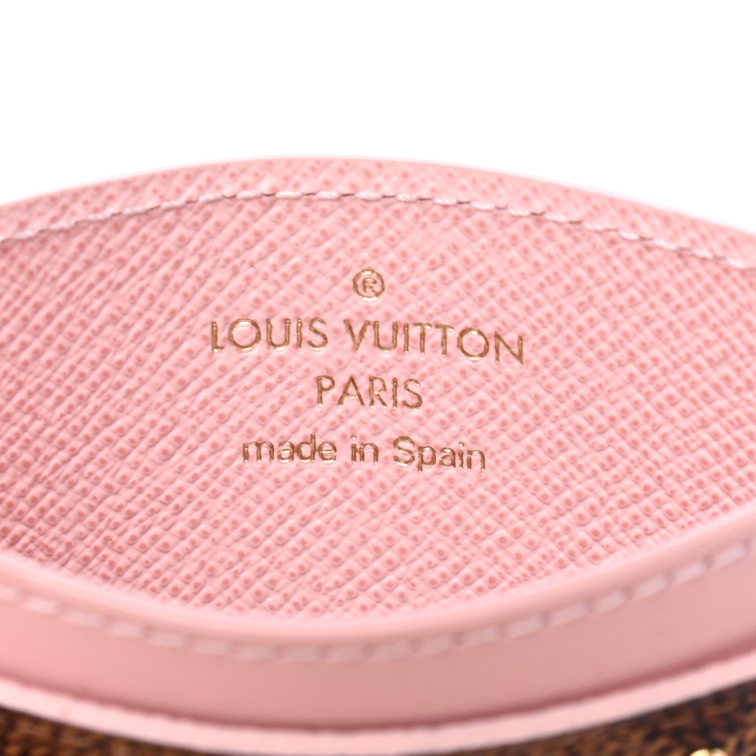 Louis Vuitton Damier Ebene Studded Card Holder Rose Ballerine 5 of 5