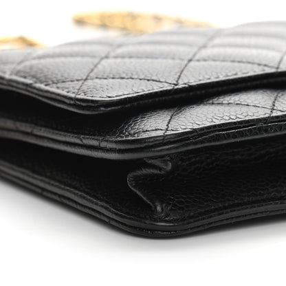 Chanel Caviar Quilted Wallet On Chain WOC Black 10 of 11