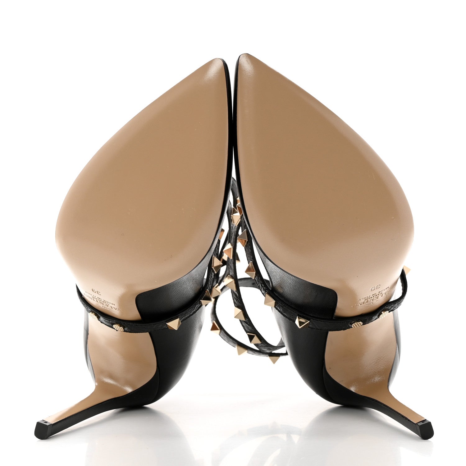 Valentino Garavani Nappa Rockstud Ankle Strap 105mm Pumps 39 Black 5 of 9