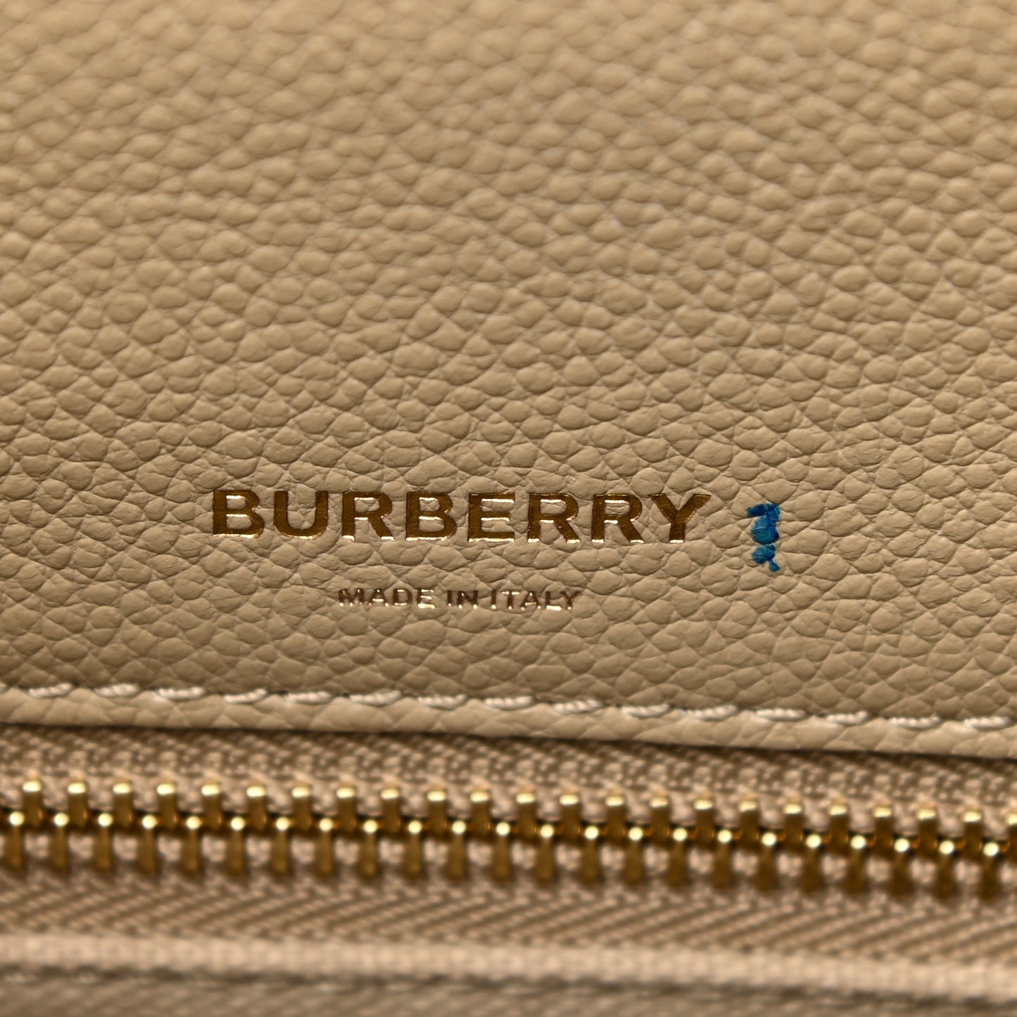 Grainy Calfskin Title Bag Light Beige