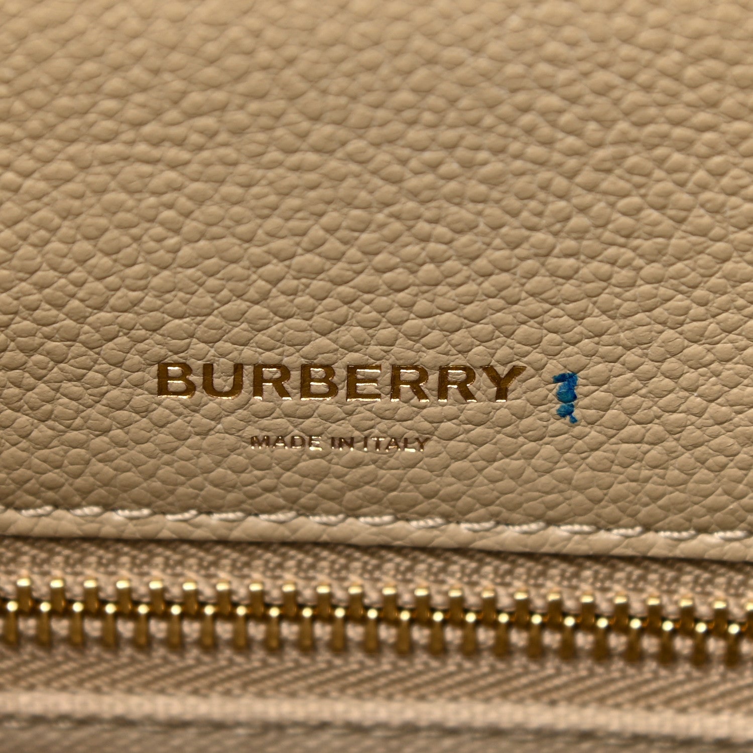 Burberry Grainy Calfskin Title Bag Light Beige 6 of 16