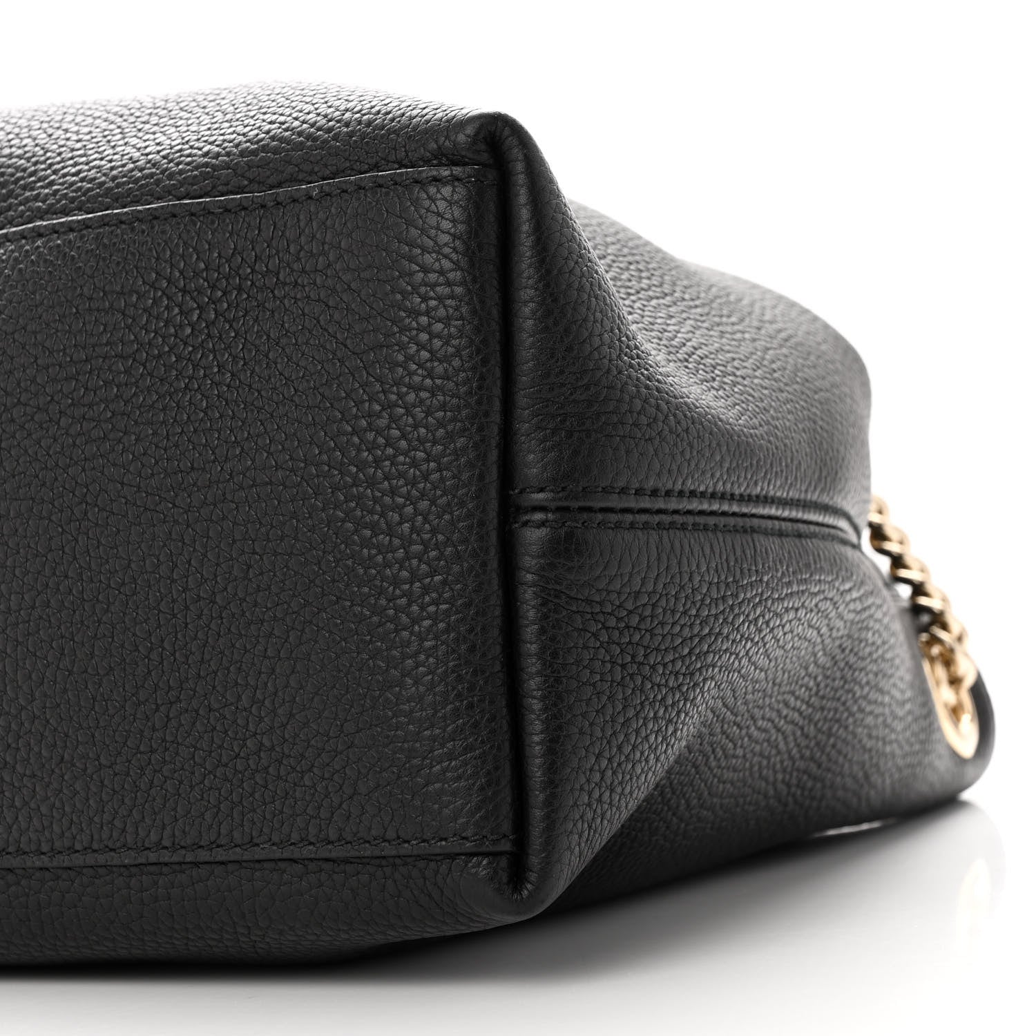 Gucci Pebbled Calfskin Medium Soho Chain Shoulder Bag Black 10 of 10