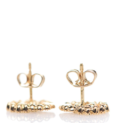 Gucci 18K Yellow Gold Sapphire Topaz Tsavorite Citrine Running G Stud Earrings 2 of 4