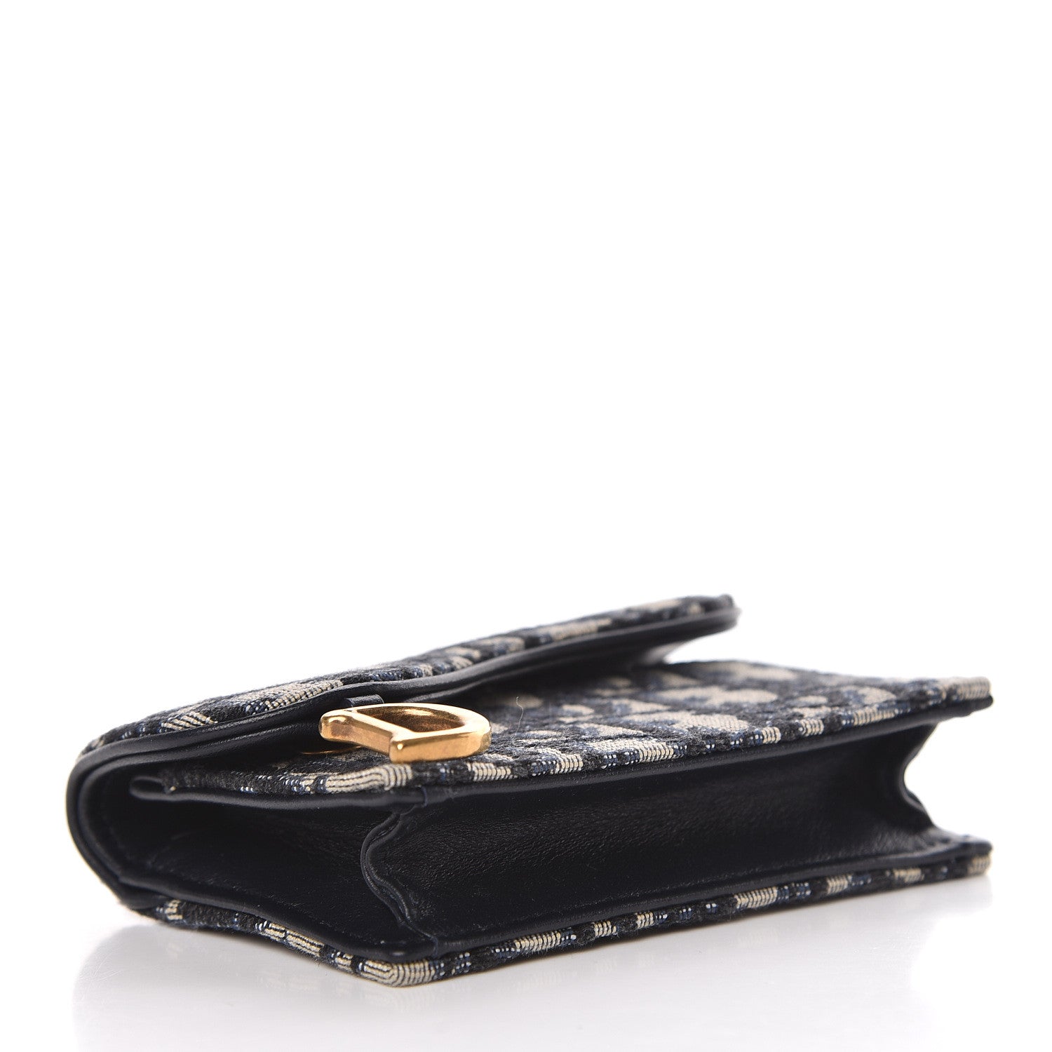 Christian Dior Oblique Saddle Card Holder Blue 4 of 8