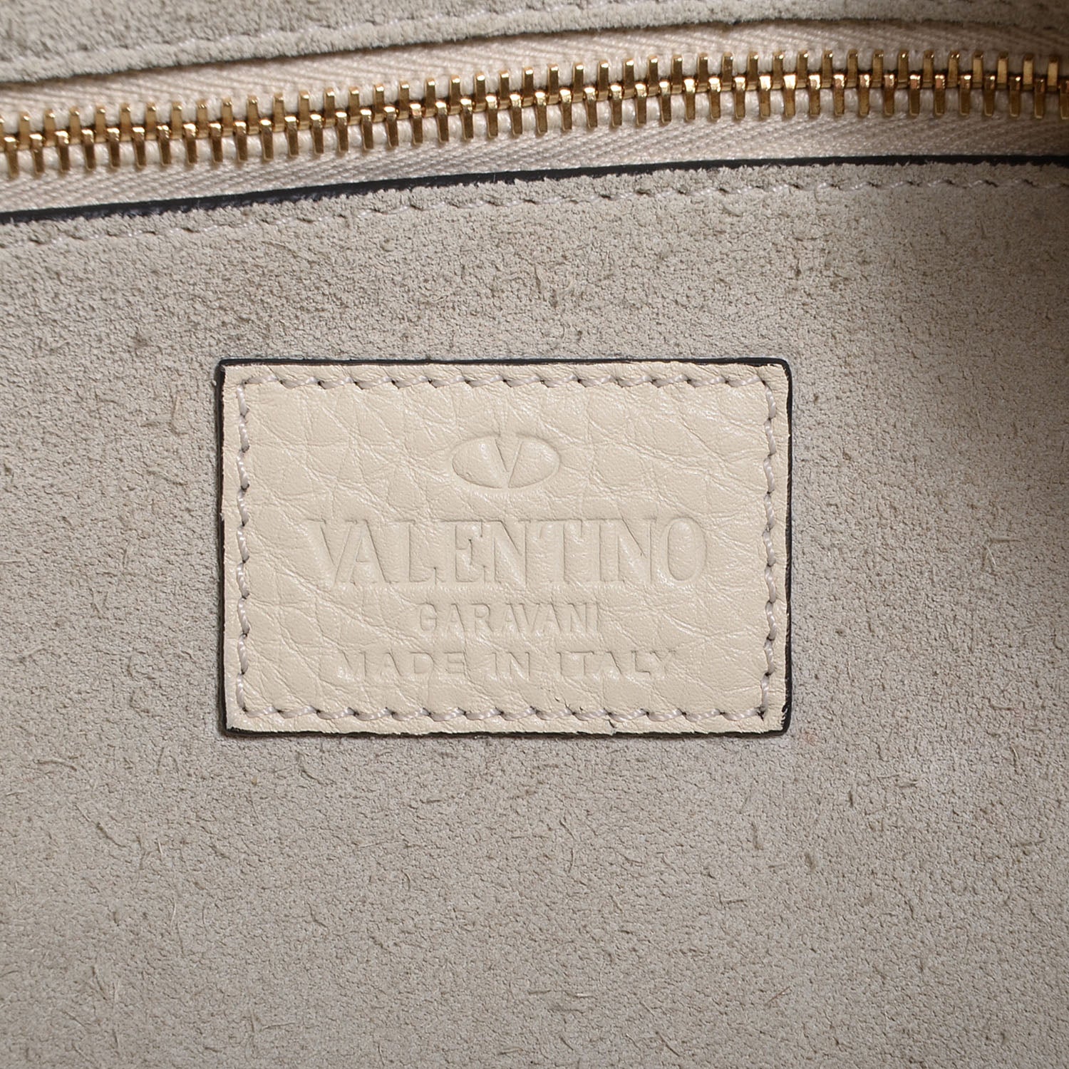 Valentino Garavani Grained Calfskin C-Rockee Fringe Hobo Light Ivory 6 of 9