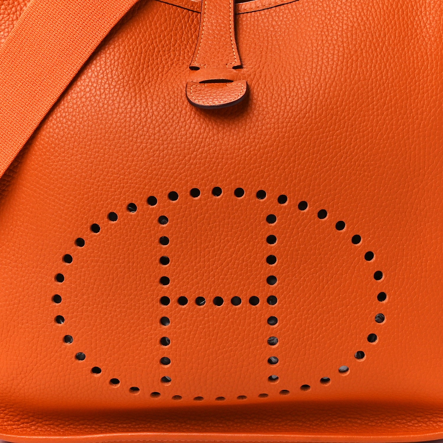 Hermes Taurillon Clemence Evelyne PM Orange 7 of 10