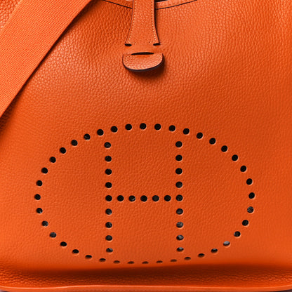 Hermes Taurillon Clemence Evelyne PM Orange 7 of 10