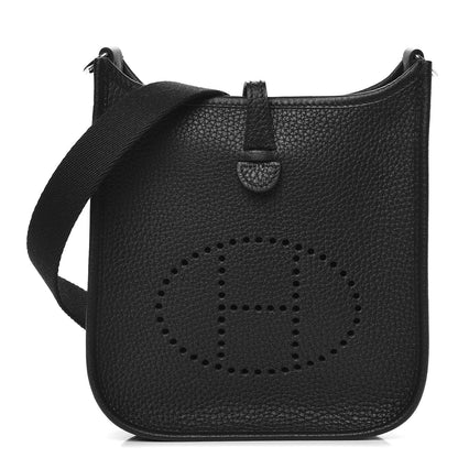 Hermes Taurillon Clemence Evelyne TPM Black 1 of 9