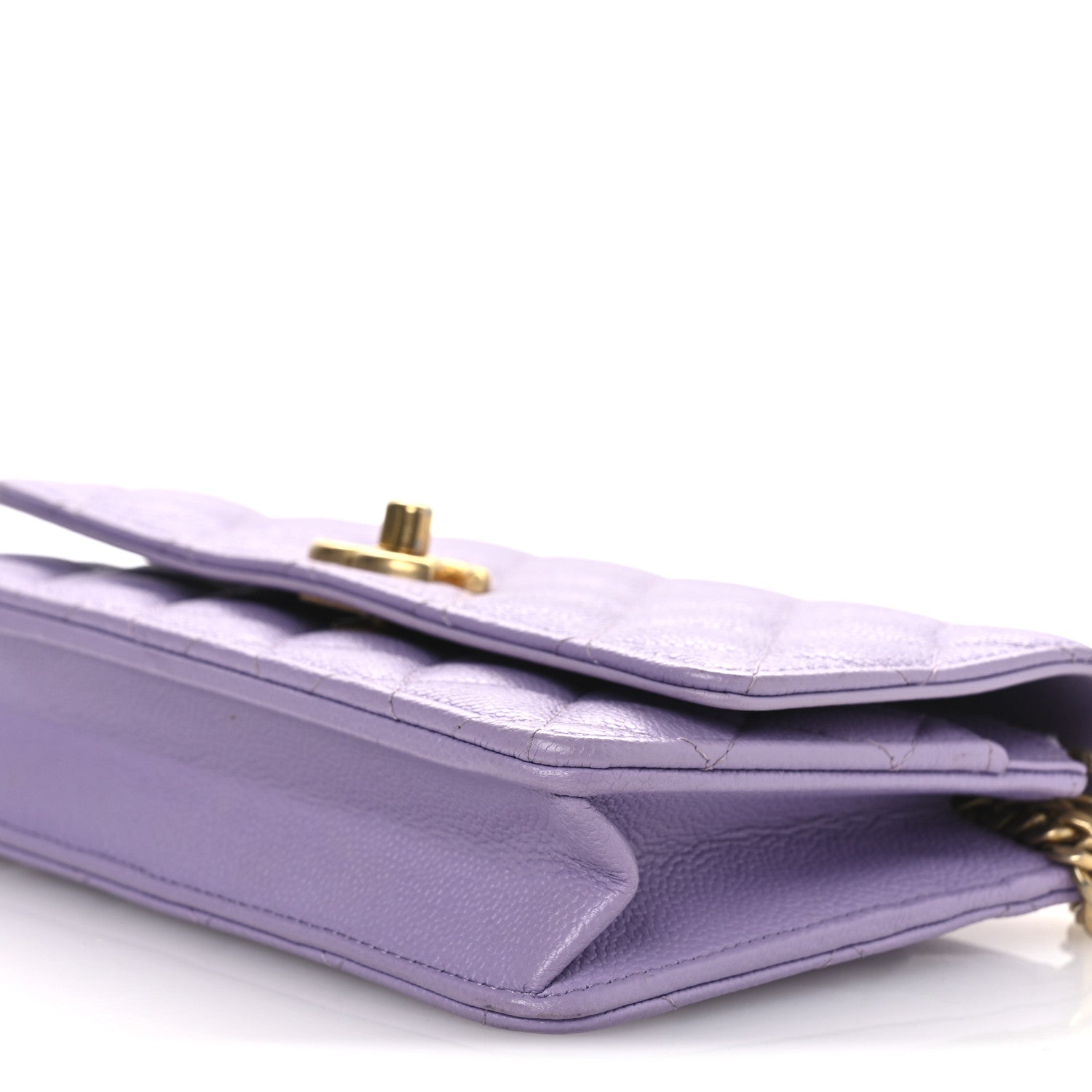Chanel Caviar Quilted Sweetheart Wallet On Chain WOC Light Purple 11 of 16