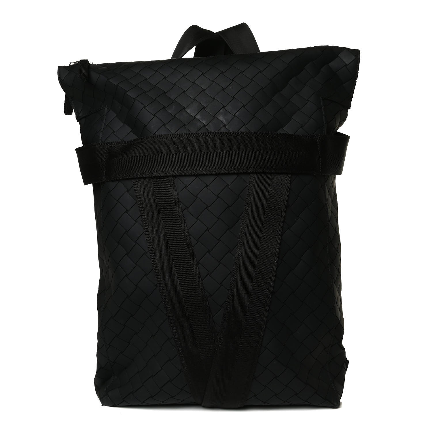 Bottega Veneta Intreccio Rubber Backpack Black 1 of 12
