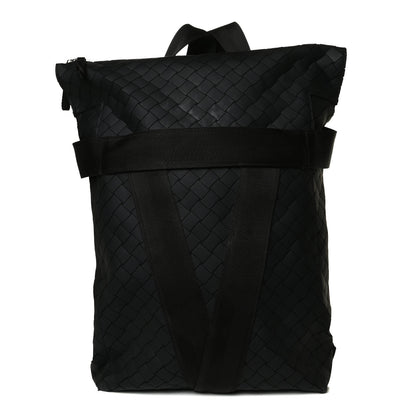 Bottega Veneta Intreccio Rubber Backpack Black 1 of 12
