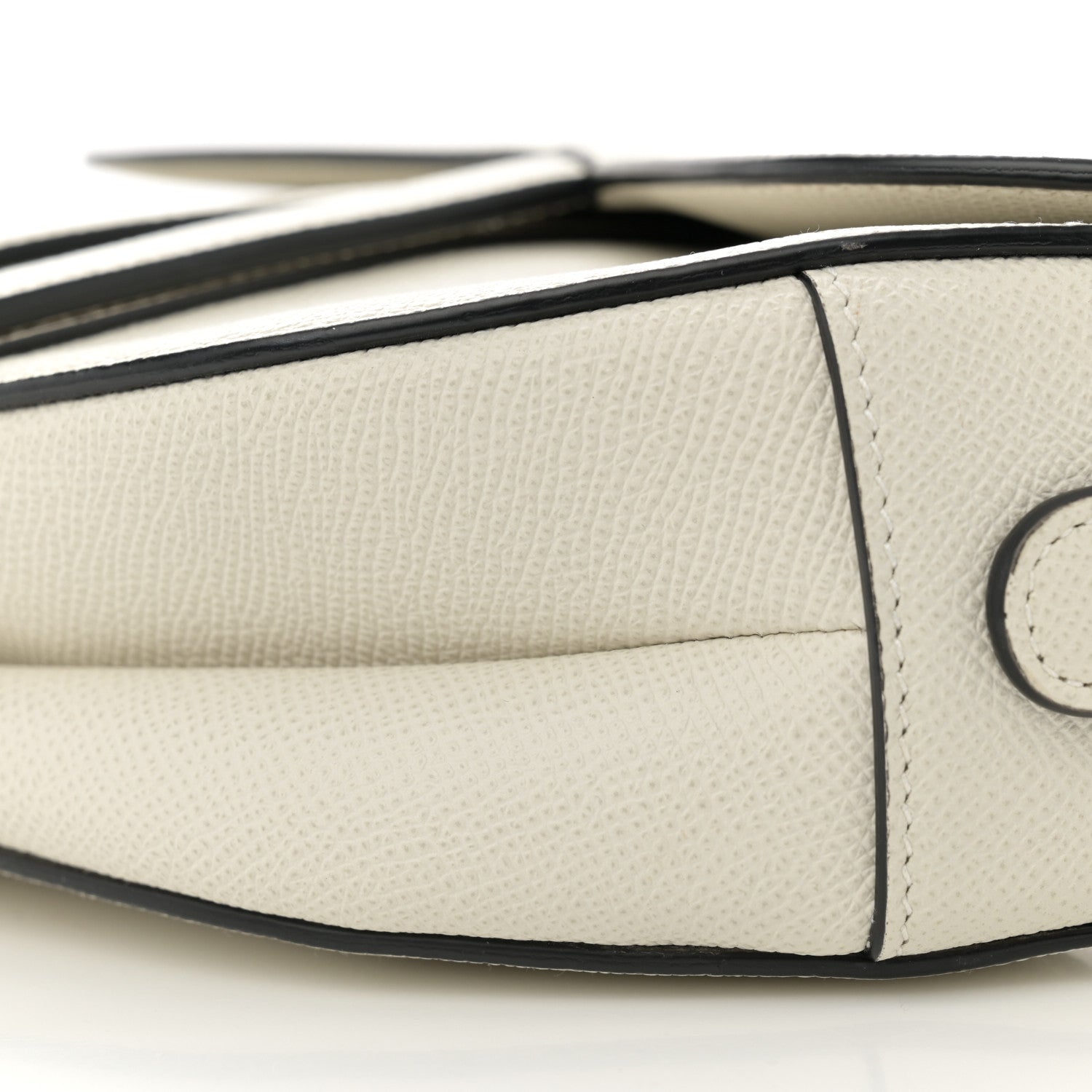 Christian Dior Grained Calfskin Saddle Bag White 10 of 12