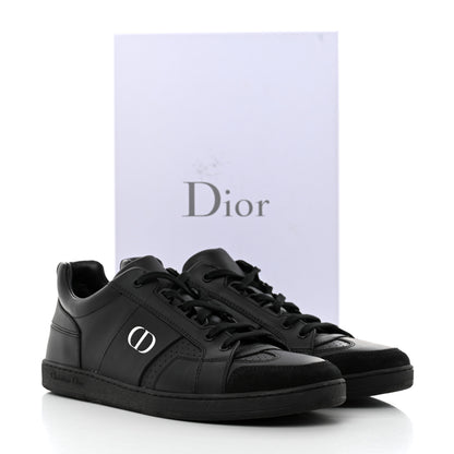 Christian Dior Calfskin Suede Logo Sneakers 40 Black 9 of 9