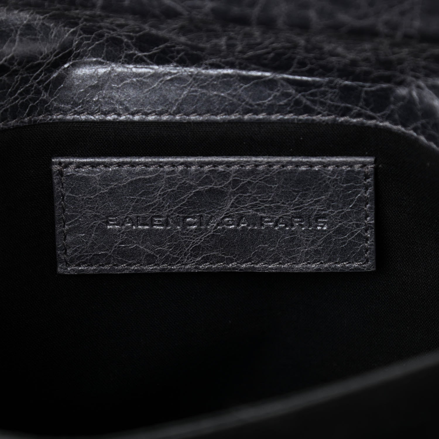 Balenciaga Metallic Agneau Envelope Clutch Anthracite 5 of 9