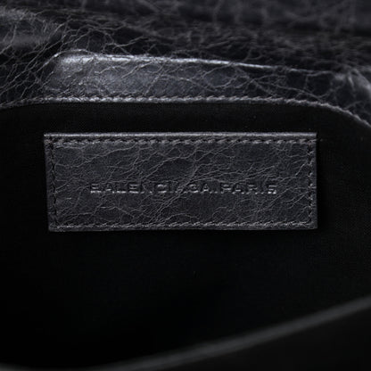 Balenciaga Metallic Agneau Envelope Clutch Anthracite 5 of 9