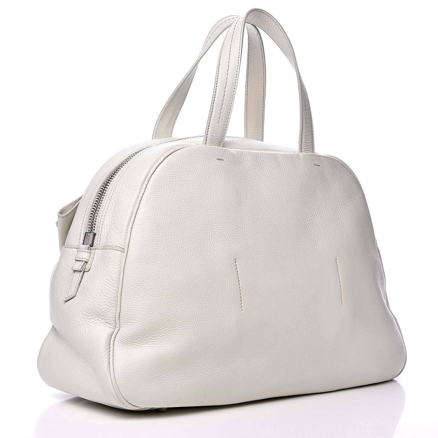 Calfskin Large Y Bow Tote White