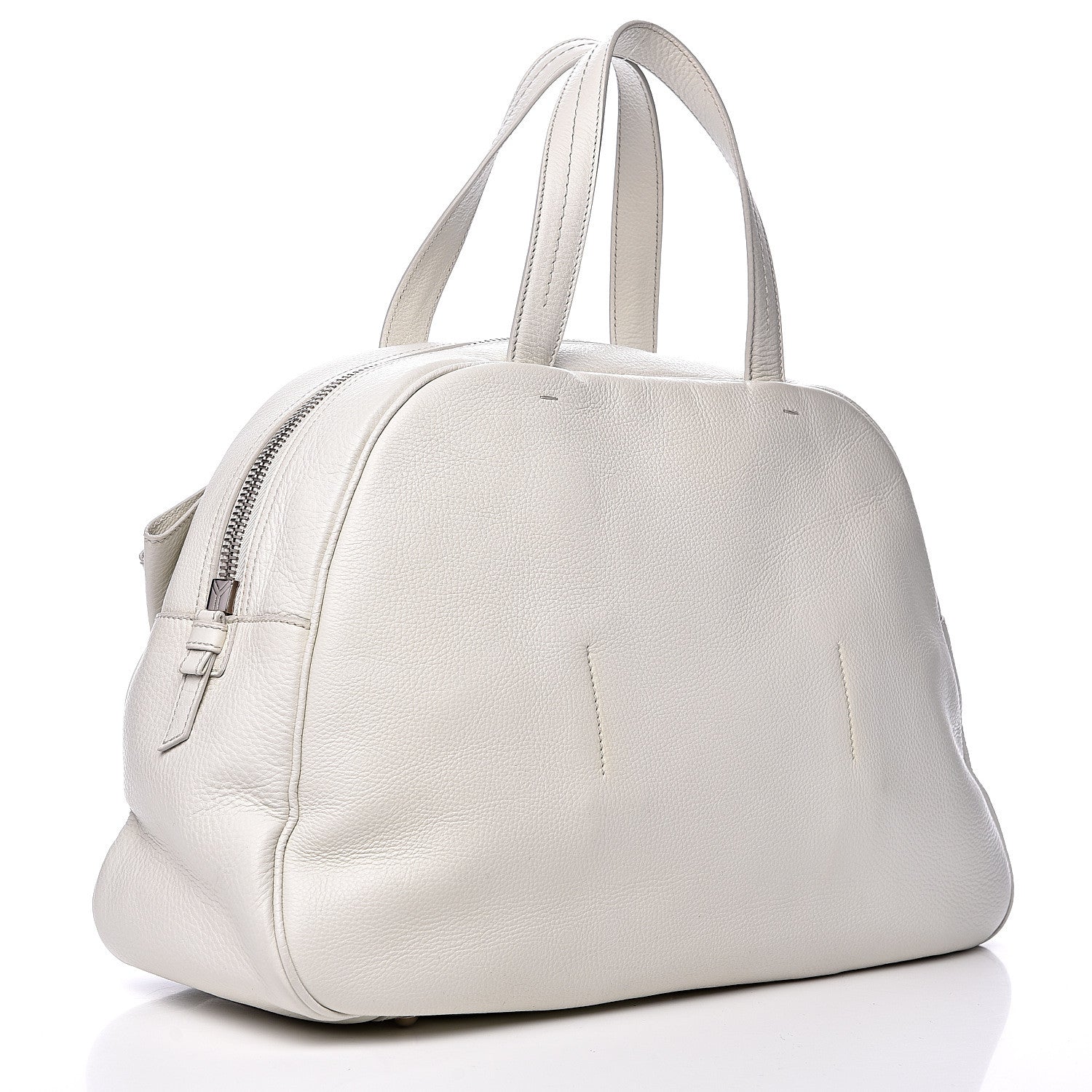 Saint Laurent Calfskin Large Y Bow Tote White 2 of 10