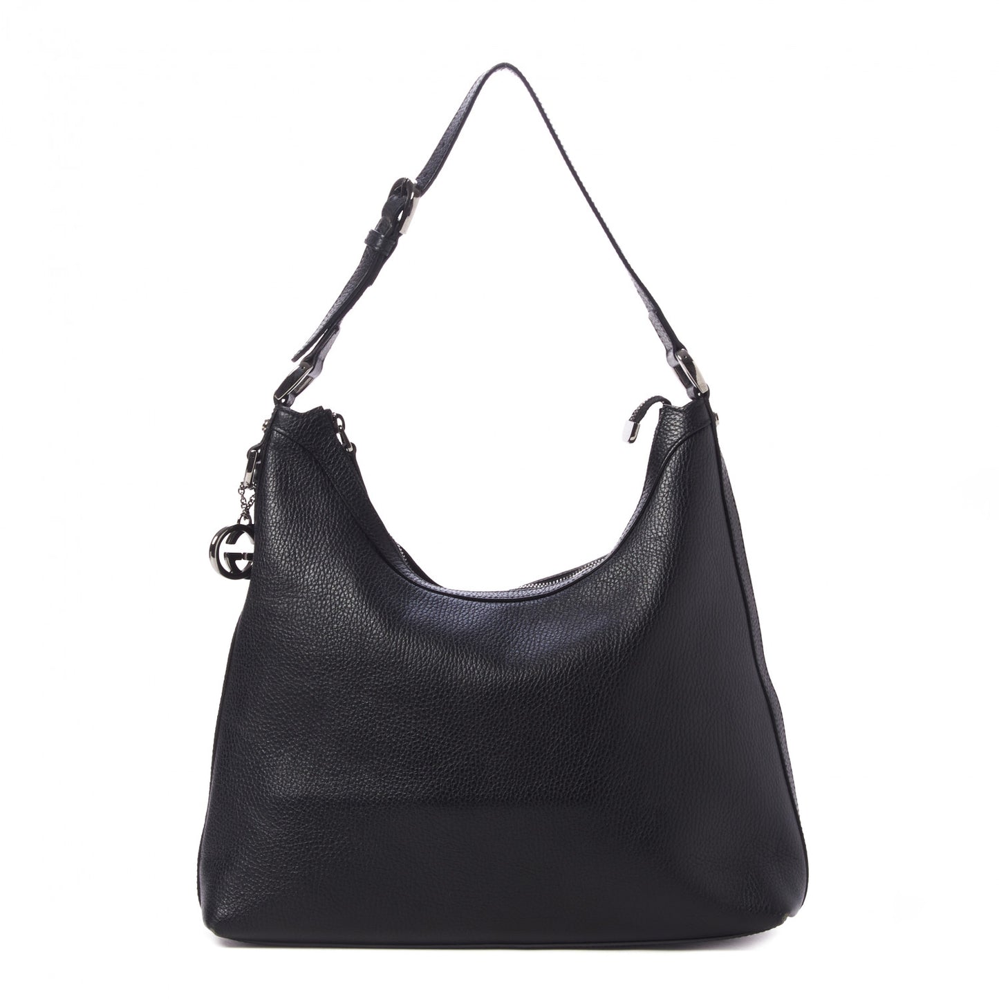 Dollar Calfskin GG Charm Hobo Black