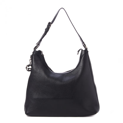 Gucci Dollar Calfskin GG Charm Hobo Black 1 of 8