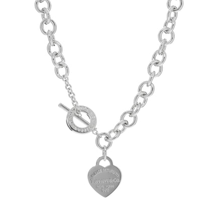 Tiffany Sterling Silver Return to Tiffany Heart Tag Toggle Necklace 1 of 4