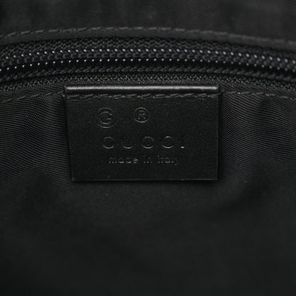 Gucci Techno Canvas Selleria Calfskin Web Small Flat Messenger Bag Black 6 of 11