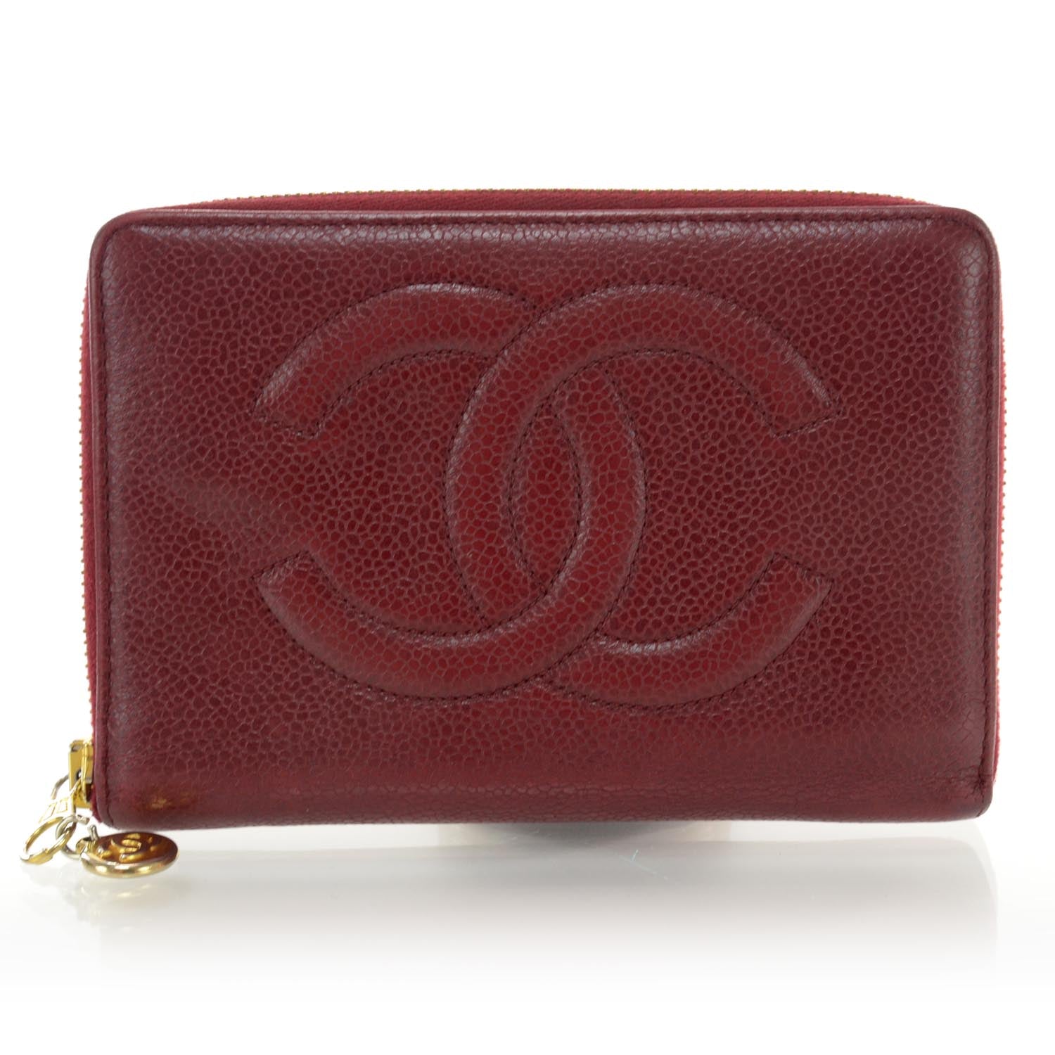 Chanel Caviar Organizer Wallet Red 1 of 9
