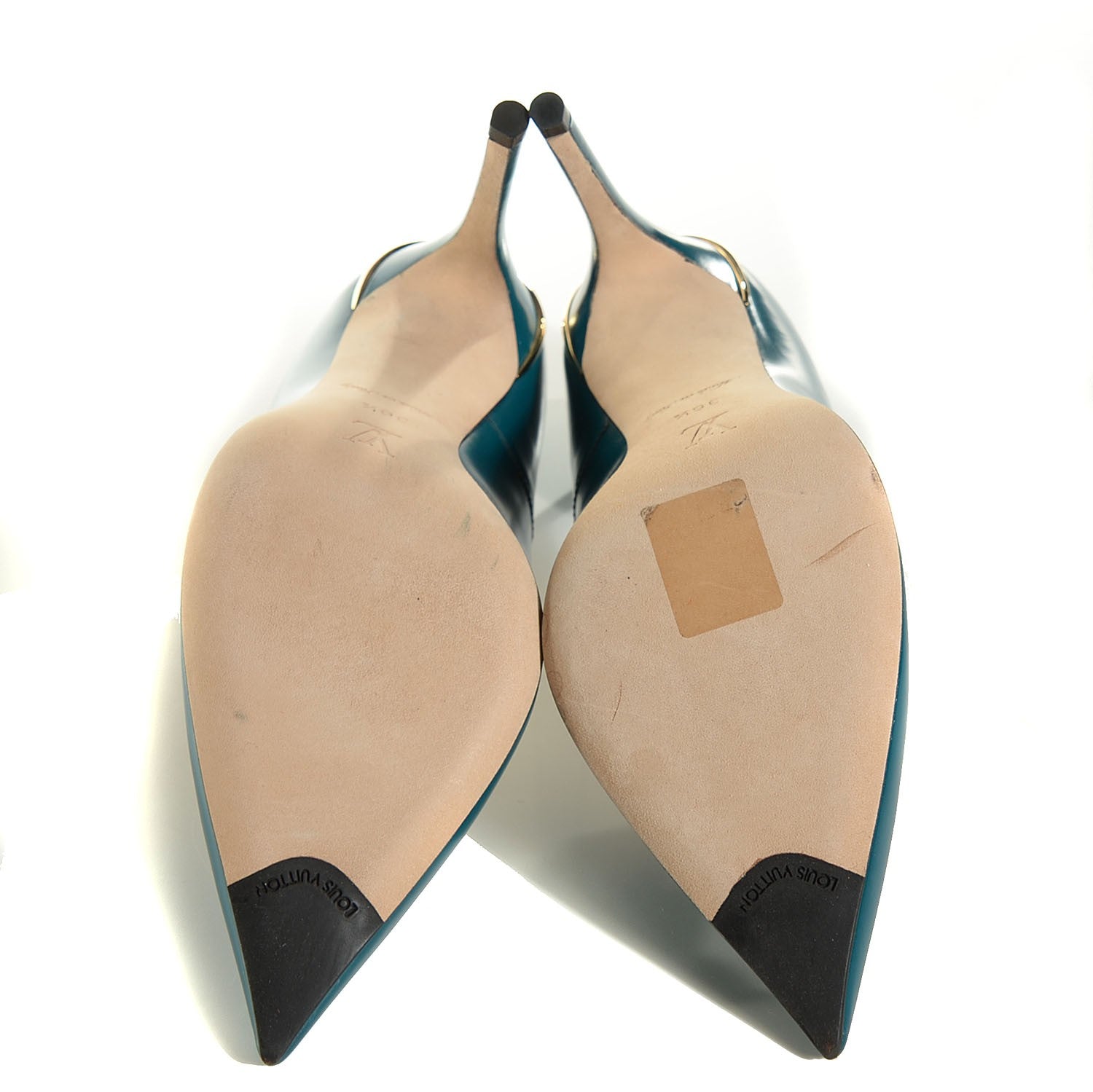 Louis Vuitton Glazed Calfskin Eyeline Pumps 36.5 Blue 5 of 7
