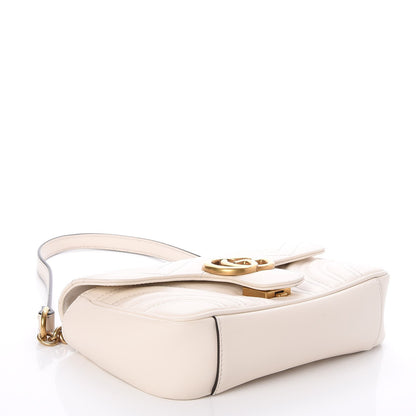 Gucci Calfskin Matelasse Mini GG Marmont Shoulder Bag White 4 of 7
