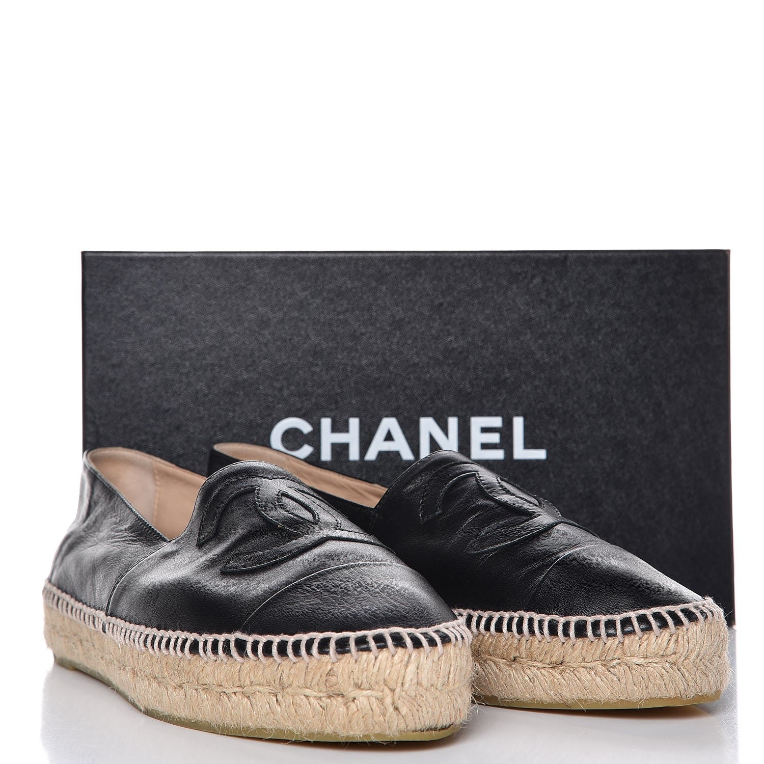 Chanel Lambskin CC Espadrilles 39 Black 11 of 11