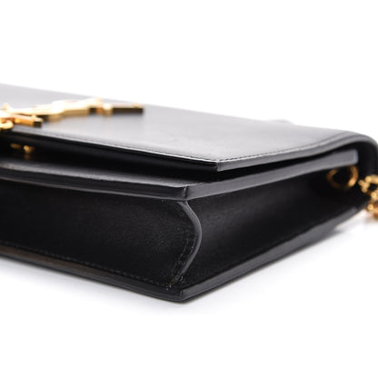 Saint Laurent Smooth Calfskin Classic Monogram Kate Tassel Chain Wallet Black 9 of 16