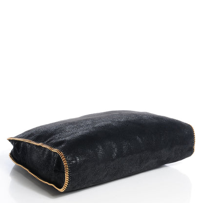 Stella McCartney Faux Leather Shaggy Deer Big Falabella Tote Black 4 of 9