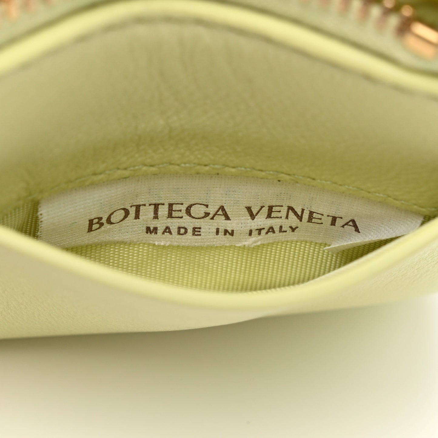 Lambskin Maxi Intrecciato Bill Pouch Lemon Washed