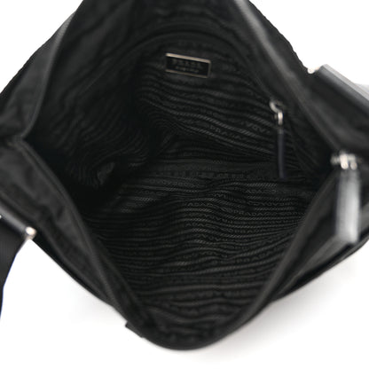 Prada Nylon Vela Flat Messenger Bag Black 5 of 9