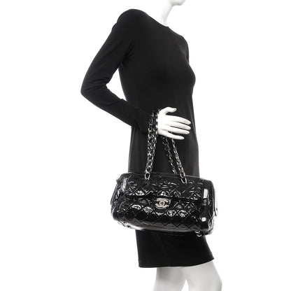 Chanel Patent Quilted Day Glo Flap Black 2 of 10