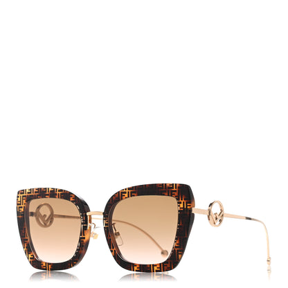 Fendi Acetate Metal F is Fendi FF Square Cat Eye Sunglasses FF 0424/F/S Havana 1 of 6