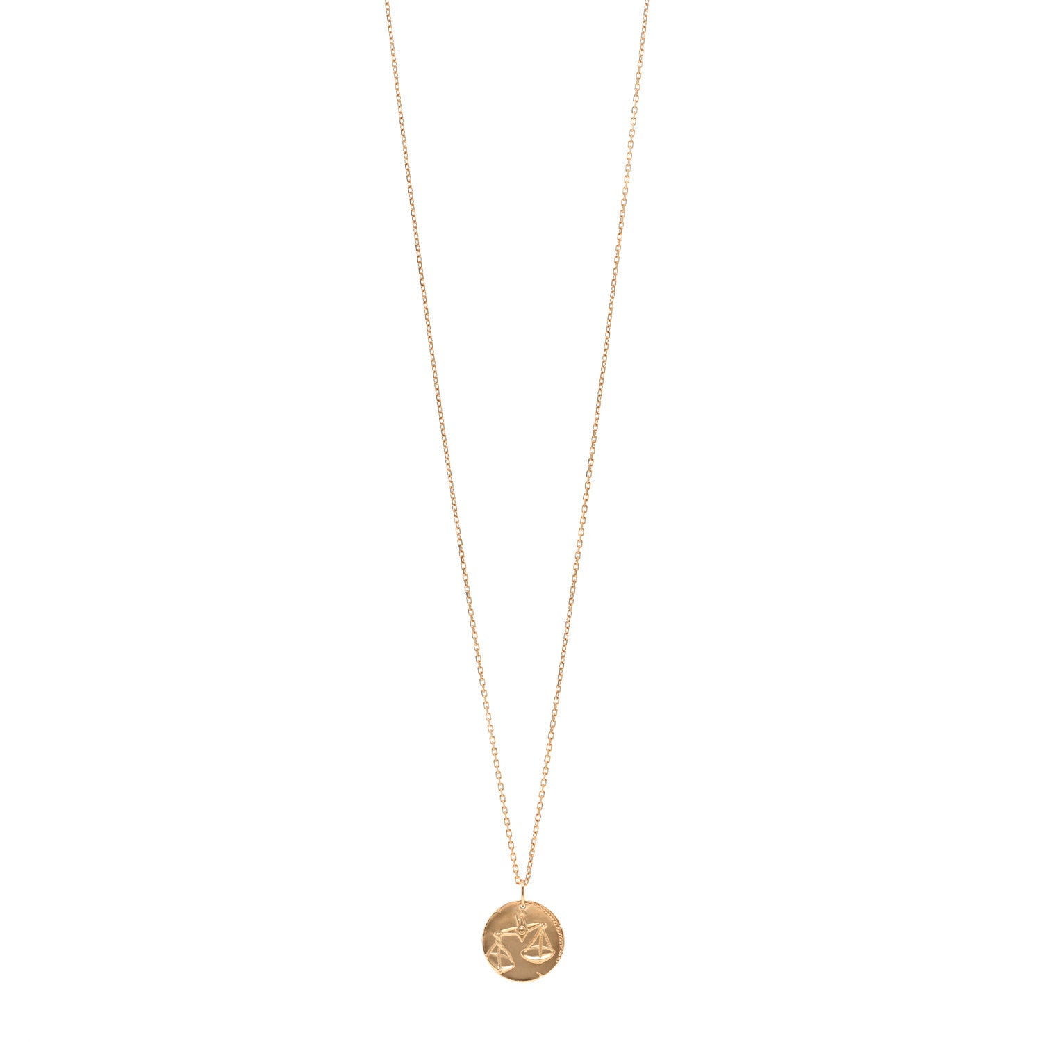 Van Cleef & Arpels 18K Yellow Gold Zodiac Libra Pendant Necklace 1 of 6
