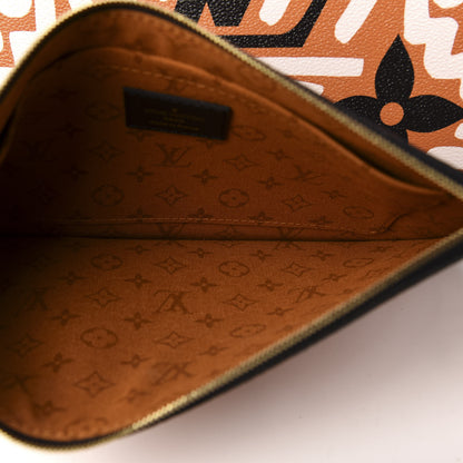 Louis Vuitton Monogram Giant Crafty Neverfull MM Creme Caramel 12 of 13