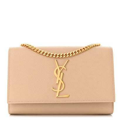 Saint Laurent Grain De Poudre Small Monogram Kate Satchel Nude Powder 1 of 10
