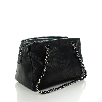 Chanel Calfskin Large Diamond Stitch Tote Black 3 of 7