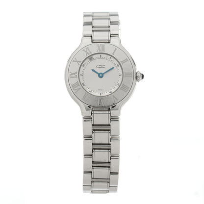 Cartier Stainless Steel 28mm Must De 21 Quartz Watch 1 of 4