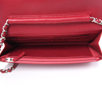 Chanel Caviar Quilted Wallet On Chain WOC Dark Pink 5 of 12