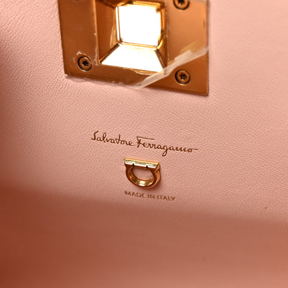 Salvatore Ferragamo Calfskin Small The Studio Box Bag Black 6 of 9
