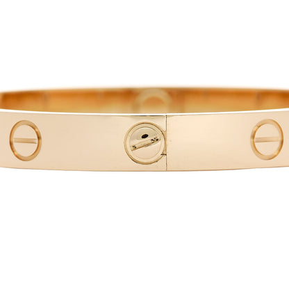Cartier 18K Yellow Gold 4 Diamond LOVE Bracelet 16 5 of 9