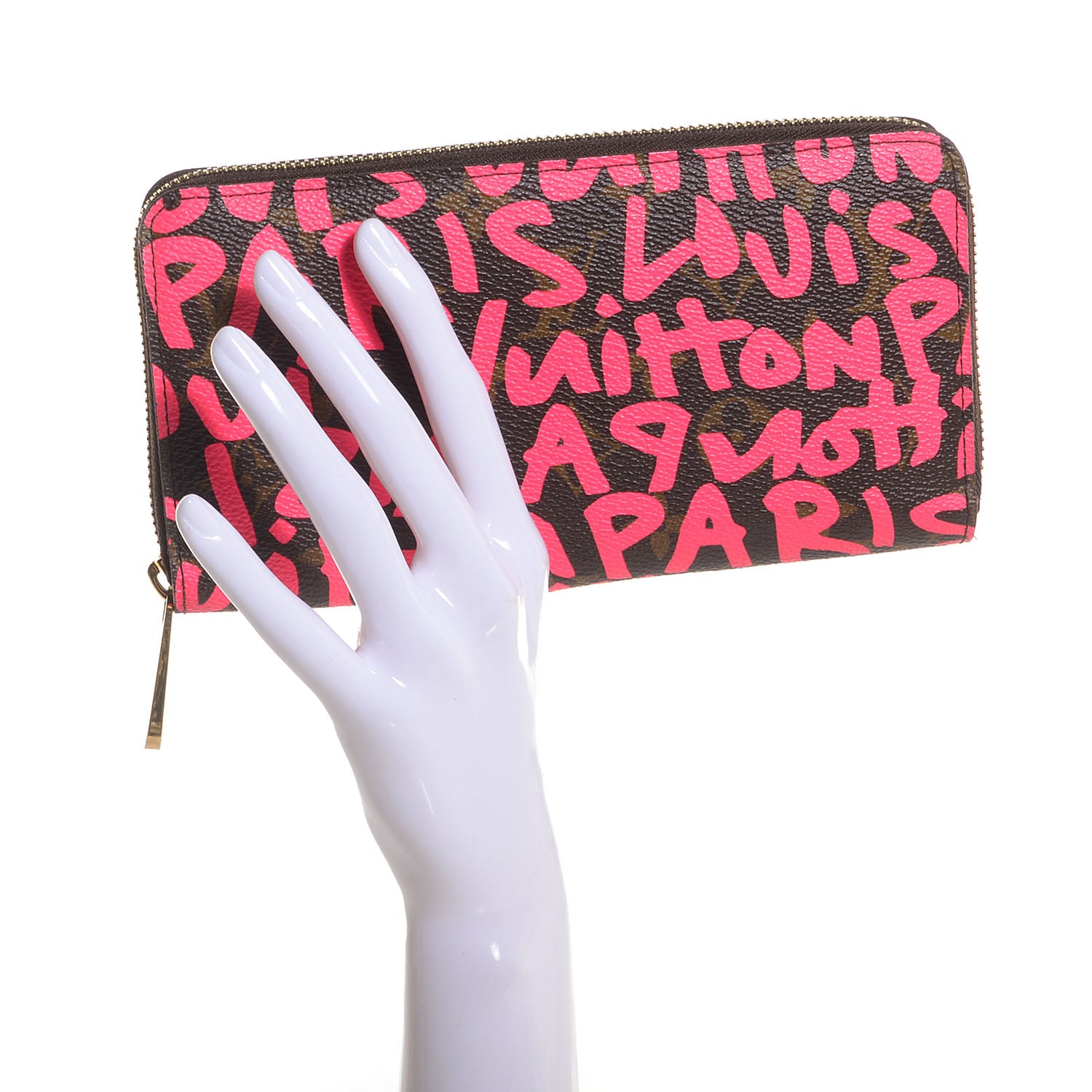 Louis Vuitton Monogram Graffiti Zippy Wallet Fuchsia 2 of 7